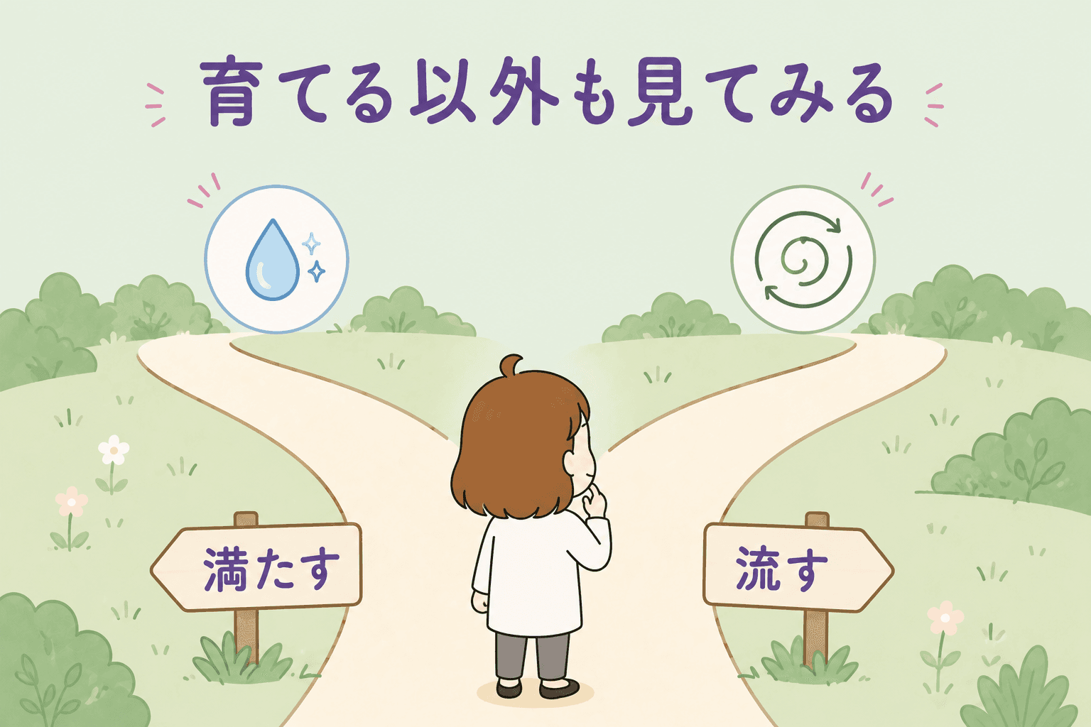 満たす・流すへの分かれ道