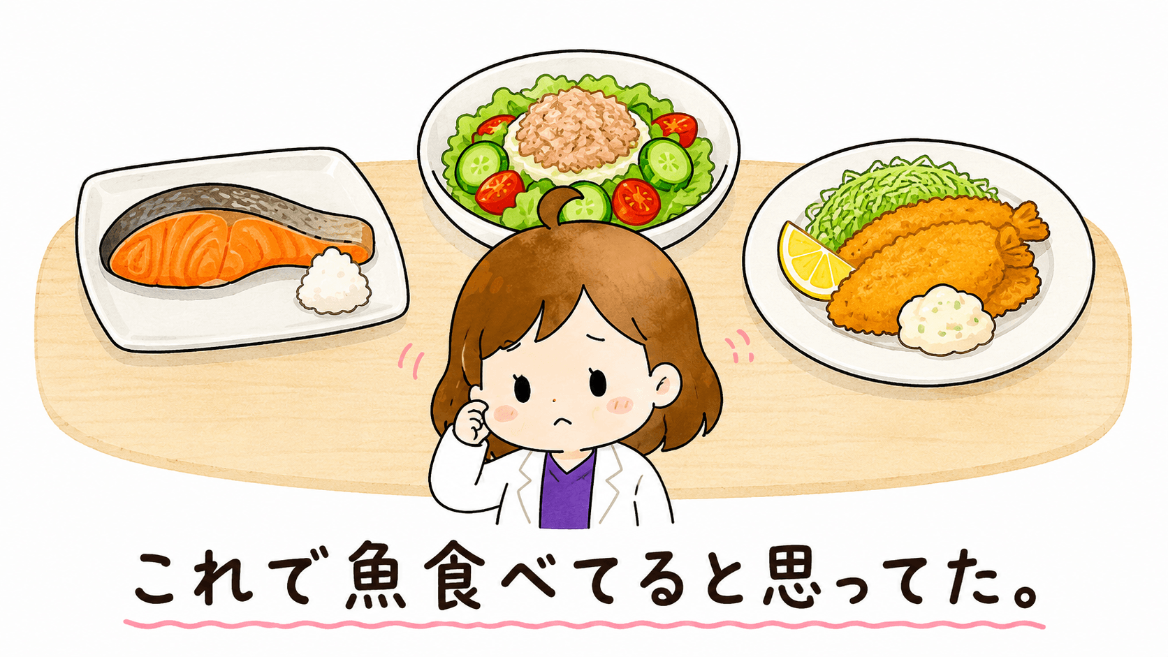 鮭・ツナ・白身魚中心の食卓