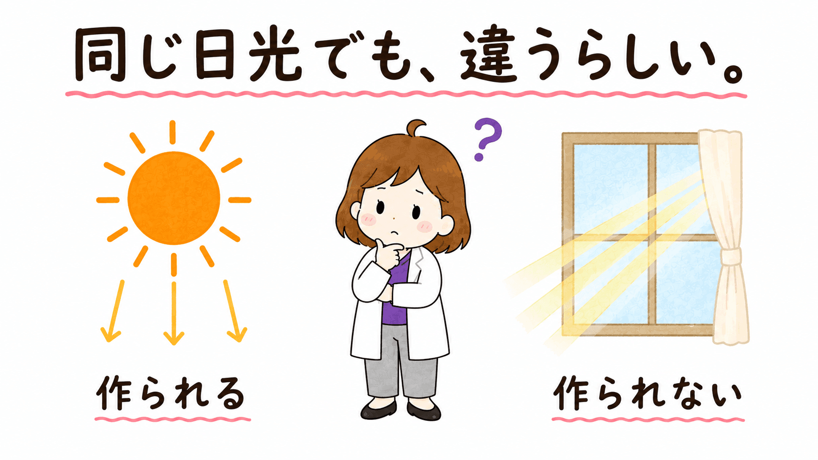 屋外の直射日光を浴びるビヨリケイ